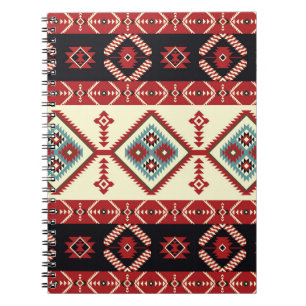 Carnet Tissu natif. Kilim de conception géométrique. Trib