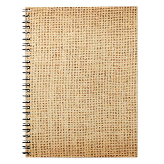Carnet Tissu naturel, arrière - plan texturé. (Devant)