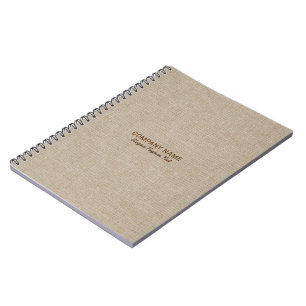 Carnet Tissu Naturel Lin Toile de Jute Aspect 