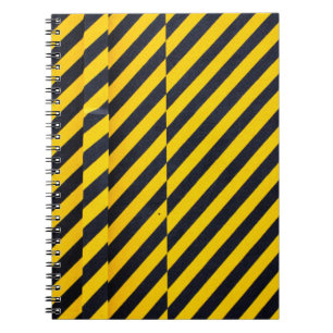 Carnet Tissu rayé jaune et noir