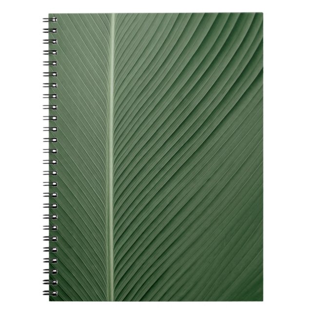 Carnet Tissu rayé vert et blanc (Devant)