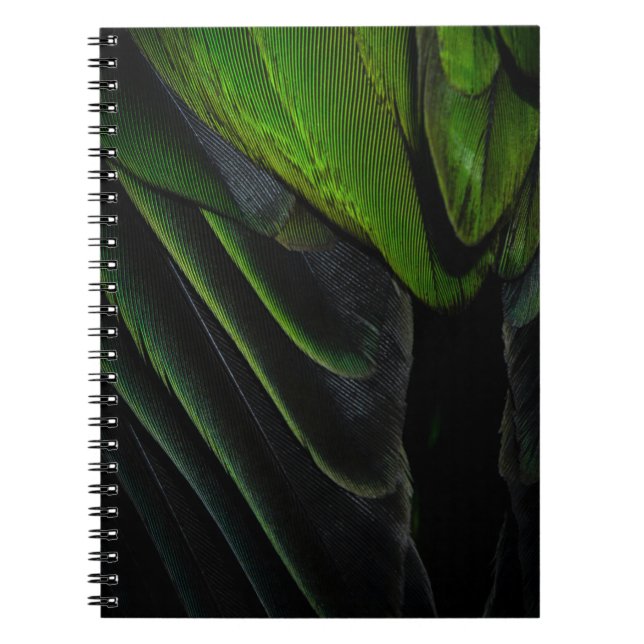 Carnet Tissu vert et noir (Devant)