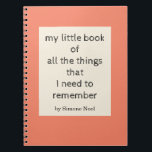 Carnet Titre personnalisé Nom Funny Planner Maman Cadeau<br><div class="desc">Des blagues idiotes aux déclarations romantiques sérieuses, la boutique MiKa Art Zazzle a quelque chose pour tout le monde. Canadiana, cadeaux japonais, bijoux, coques pour appareils électroniques, boutons amusants, tasses à mug, ornements, cartes et affiches... . Veuillez prendre un peu de temps et regarder autour de vous. Vous pouvez même...</div>