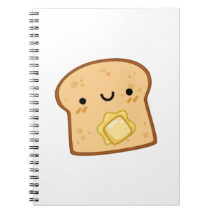 Carnet Toast de beurre Cute Kawaii