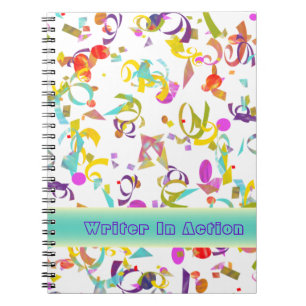 Carnet Toile de Confetti colorée sur Modèle blanc