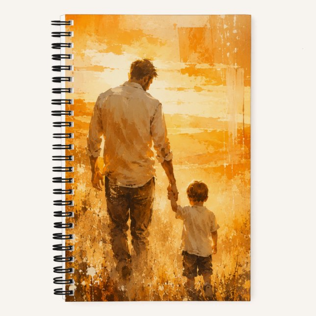 Carnet Toile de fond d'art aquarelle Golden Sunset (Recto)