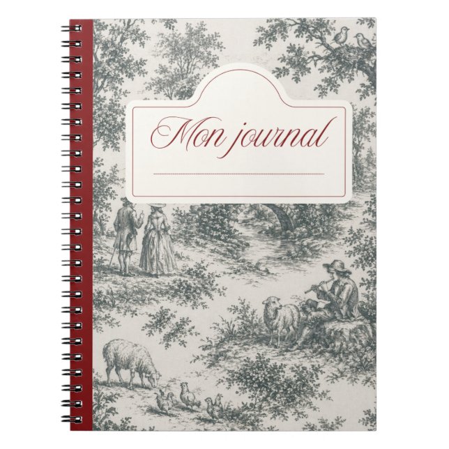 Carnet toile de Jouy (Devant)