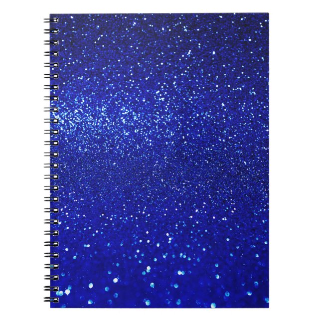 Carnet Toile de Parties scintillant bleu chatoyant (Devant)