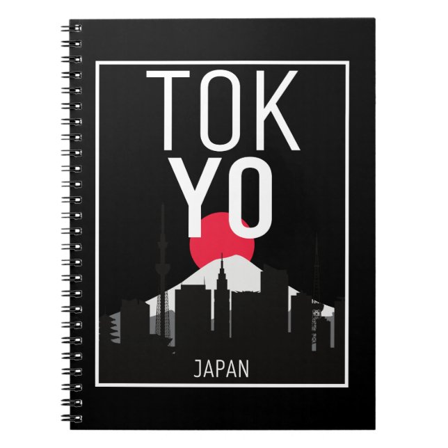 Carnet Tokyo Japon Skyline Mont Fuji (Devant)