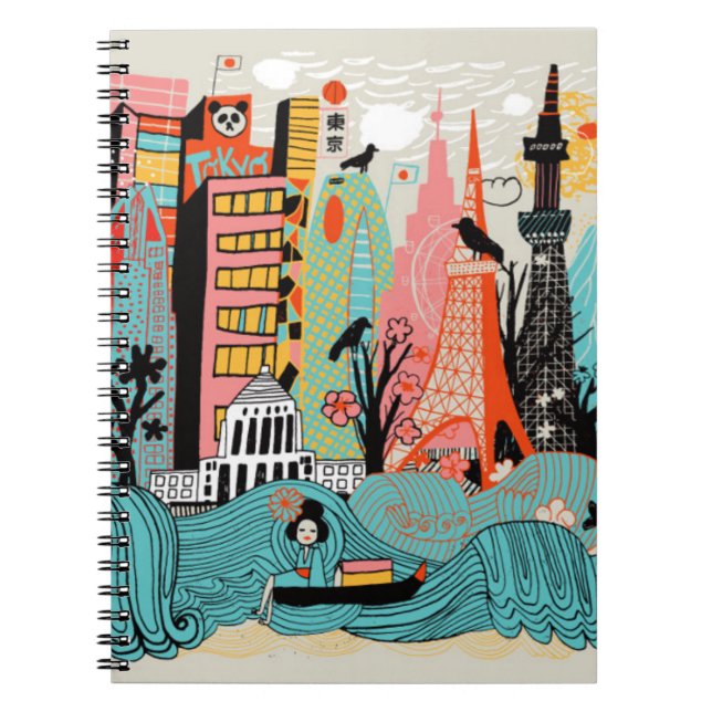 Carnet Tokyo tirée par la main Japon (Devant)