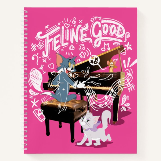 Carnet Tom & Jerry Jouer Piano - Feline Good (Devant)