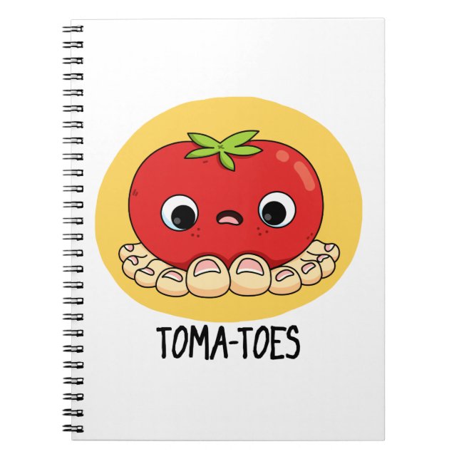 Carnet Toma-toes Tomate Drôle Avec Des Doigts De Pied Pun (Devant)
