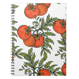 Carnet Tomate Vintage : Illustration du marché agricole.