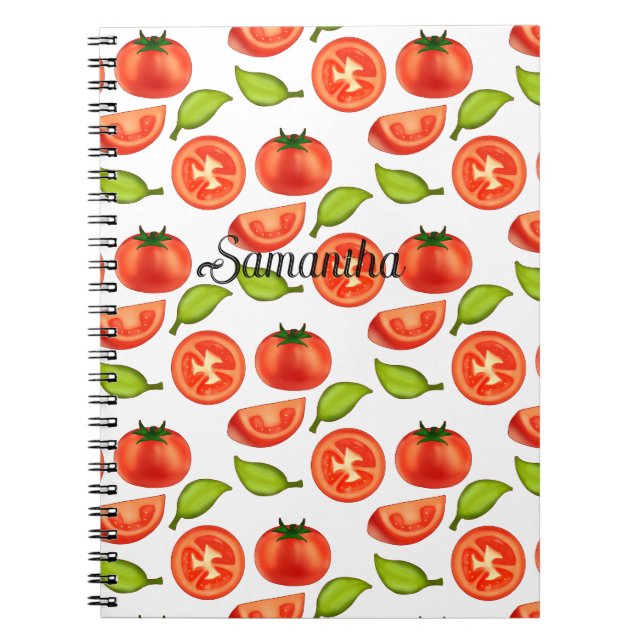 Carnet Tomates Et Feuilles D'Orégano (Devant)