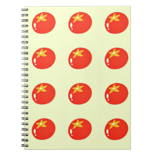 Carnet Tomates rouges sur jaune