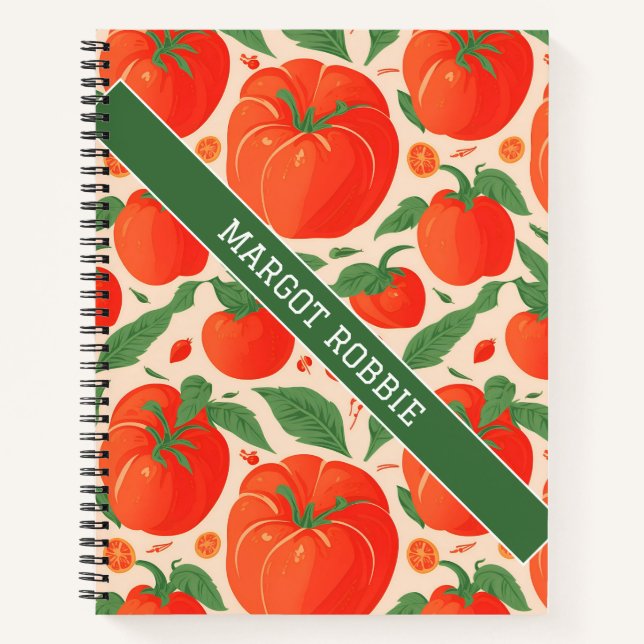 Carnet Tomato Retro coloré Motif personnalisé (Devant)