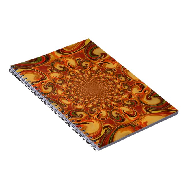 Carnet Tons Abstraits orange, marron et vert (Côté Droit)