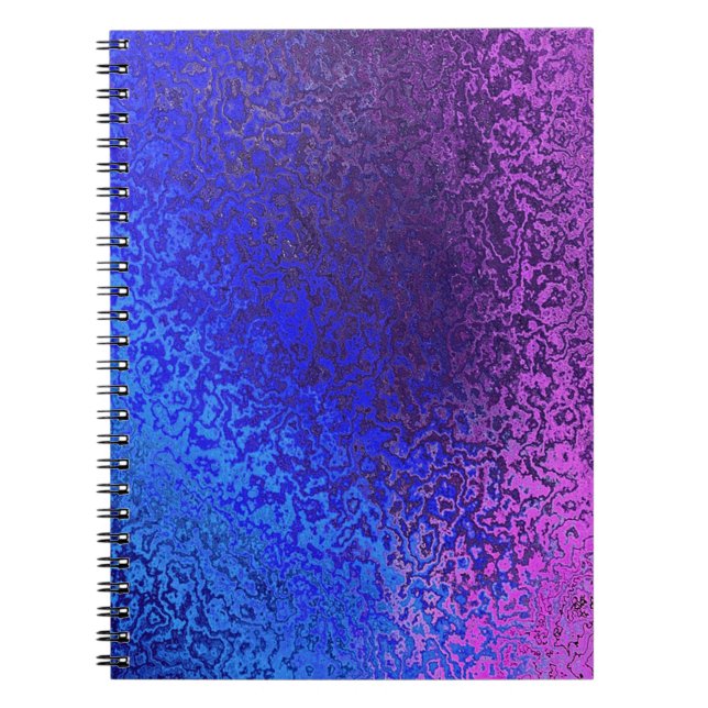 Carnet Tons de Classeur spiral bleu et violet (Devant)