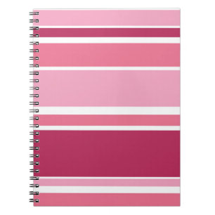 Carnet Tons de rayures roses