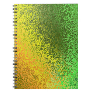 Carnet Tons de spirale jaune et verte