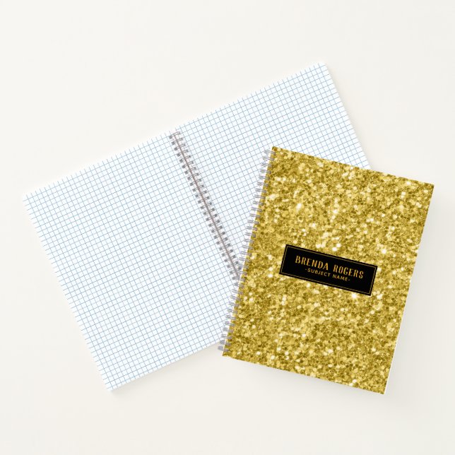Carnet Tons dorés Faux Paillettes Imprimé (Intérieur)