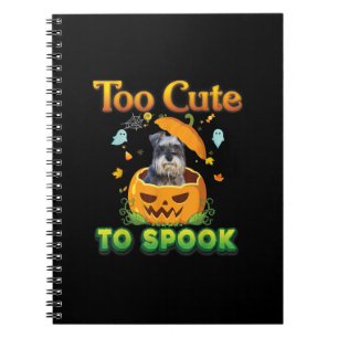Carnet Too Cute To Spook Schnauzer Dog Halloween
