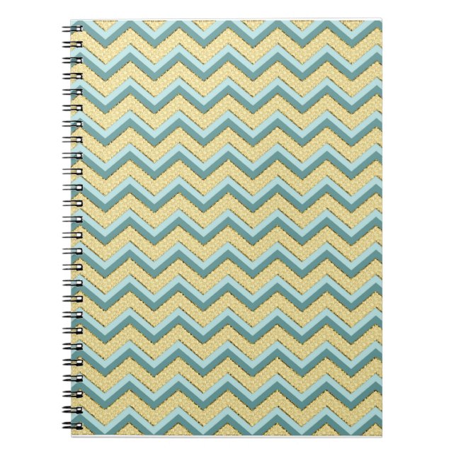 Carnet Topaz Parties scintillant Chevron Motif (Devant)