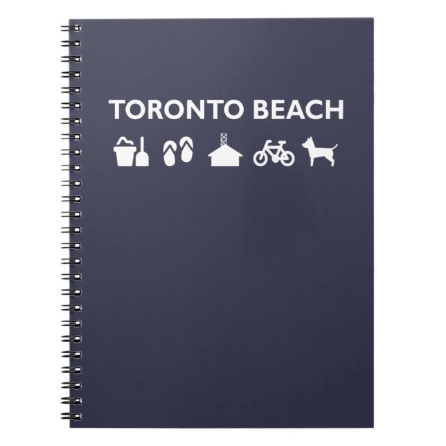 Carnet Toronto Beach Icons Monotone Dark (Devant)