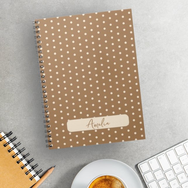 Carnet Tortilla Brown et pois beige (Créateur téléchargé)