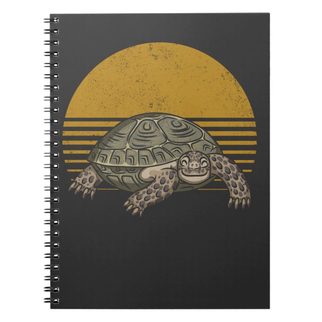 Carnet Tortoise vintage Tortoise Retro Turtle (Devant)