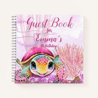 Carnet Tortue 4e anniversaire, sous la mer