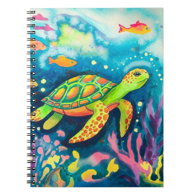 Carnet Tortue à peinture (Devant)