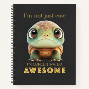 Carnet Tortue Concentrée Awesome Mignonne adorable Drôle