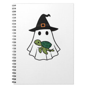 Carnet Tortue de mer Halloween Fantôme Chapeau de Sorcièr