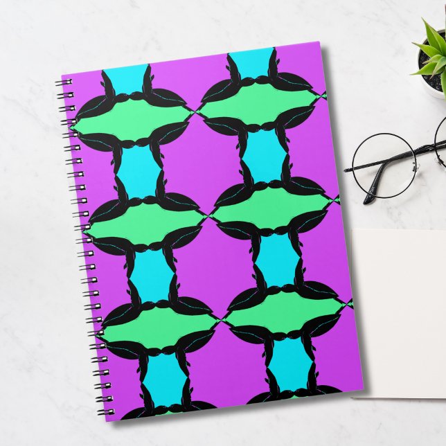 Carnet Tortue de mer motif pop art spirale (Créateur téléchargé)