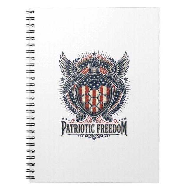 Carnet Tortue de mer patriotique (Devant)