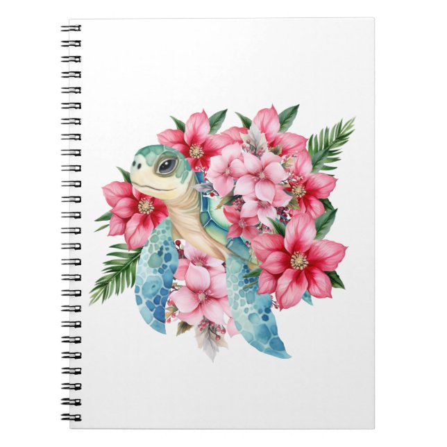 Carnet Tortue de mer rose Whimsical (Devant)