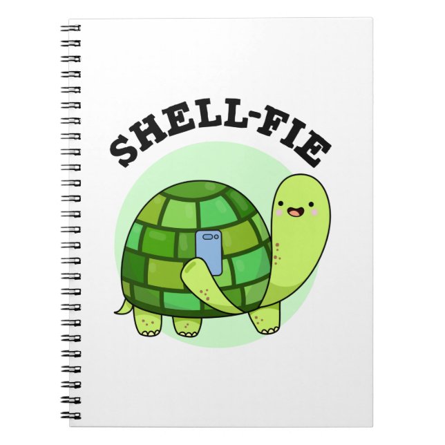 Carnet Tortue drôle de Shell-fie Selfie Pun  (Devant)
