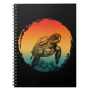 Carnet tortue été océan coucher de soleil