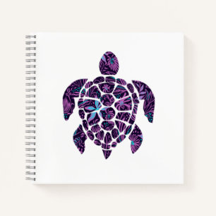 Carnet Tortue florale