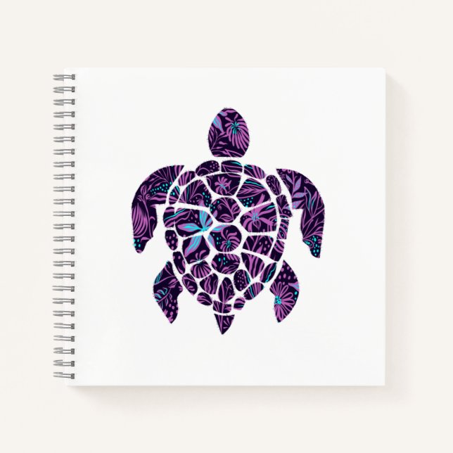 Carnet Tortue florale (Devant)