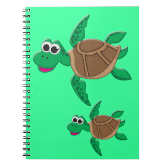 Carnet Tortue mignonne de bande dessinée