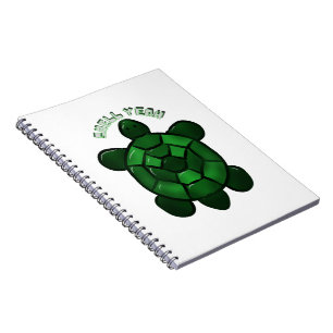 Carnet Tortue mignonne personnalisée et sur mesure