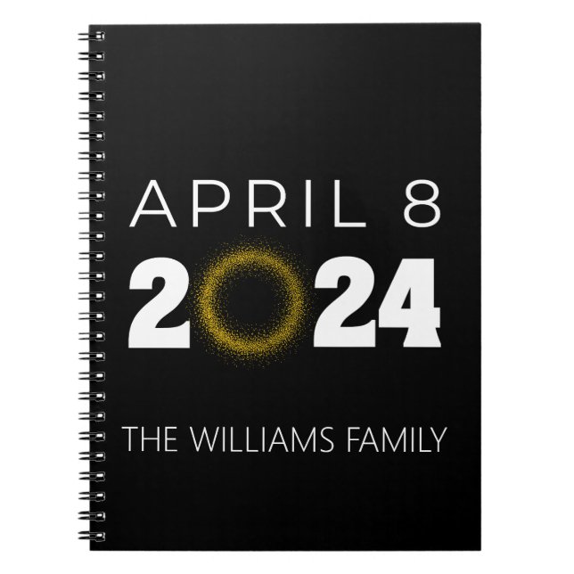 Carnet Total Solaire Eclipse USA 8 avril 2024 (Devant)