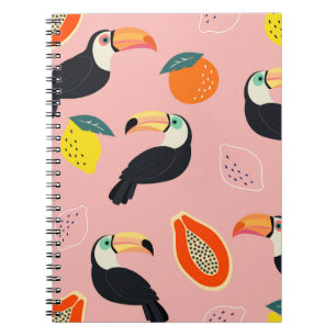Carnet Toucan aux fruits tropicaux Abstraits