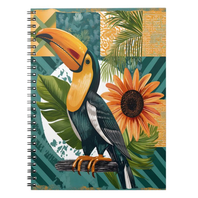 Carnet Toucan illuminé en harmonie tropicale (Devant)