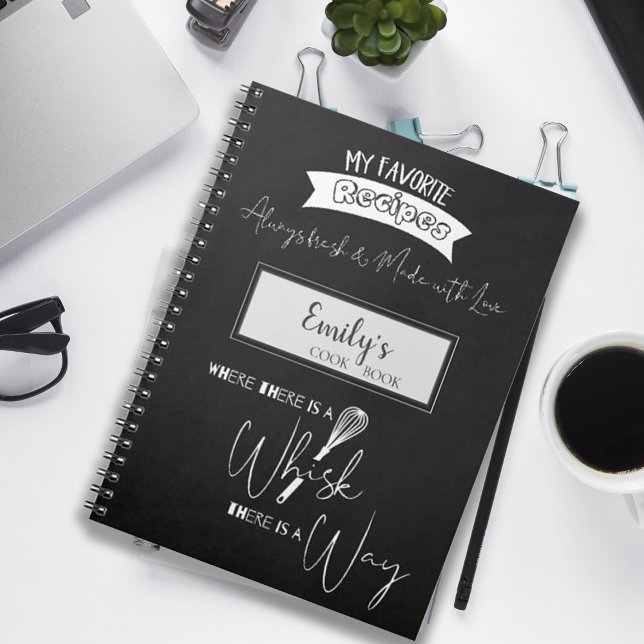 Carnet Toujours Fabriqué Avec Love Typography Recette Col (Always Made With Love Typography Recipe Collection Notebook)