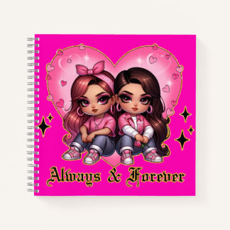 Carnet Toujours & Forever Meilleurs amis filles cadeau