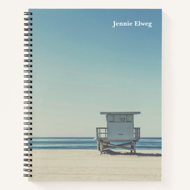 Carnet Tour de surveillance de la plage Nom de la photo (Devant)