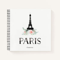 Tour Eiffel branchée et Fleurs Roses Rouges | Pari